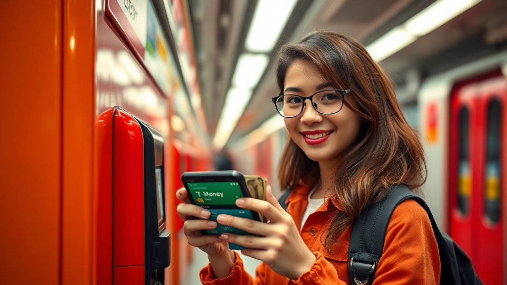 기후동행카드 충전 방법 (realistic 스타일)