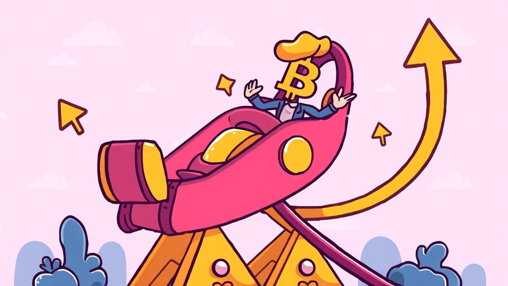 암호화폐 시장 상승 및 하락 요인 (cartoon 스타일)