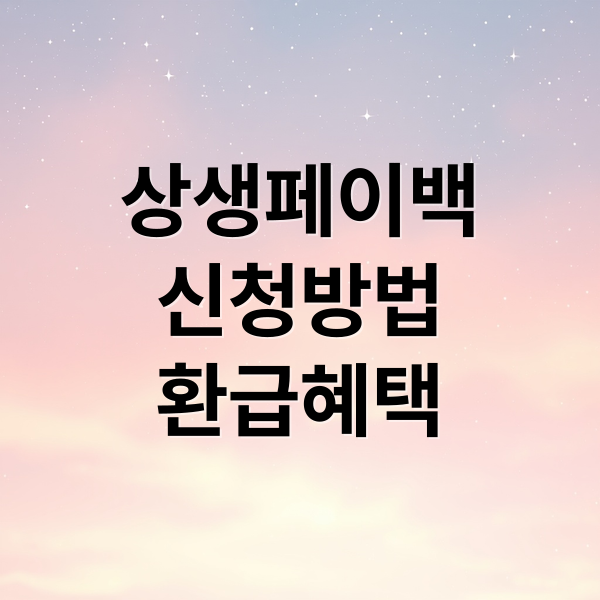 상생페이백
신청방법
환급혜택 (상생페이백 신청 방법)