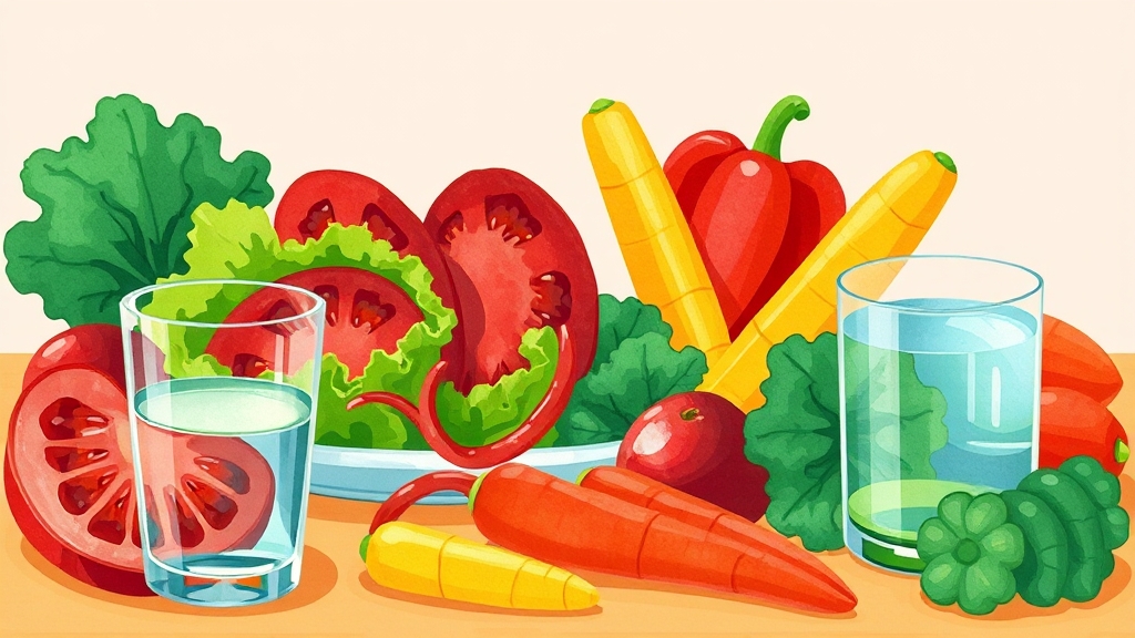 고혈압 예방 식습관 관리 (cartoon 스타일)