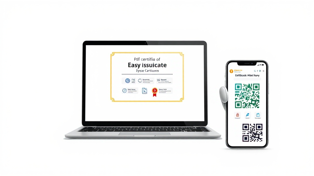 수료증 발급 방법 (illustration 스타일)