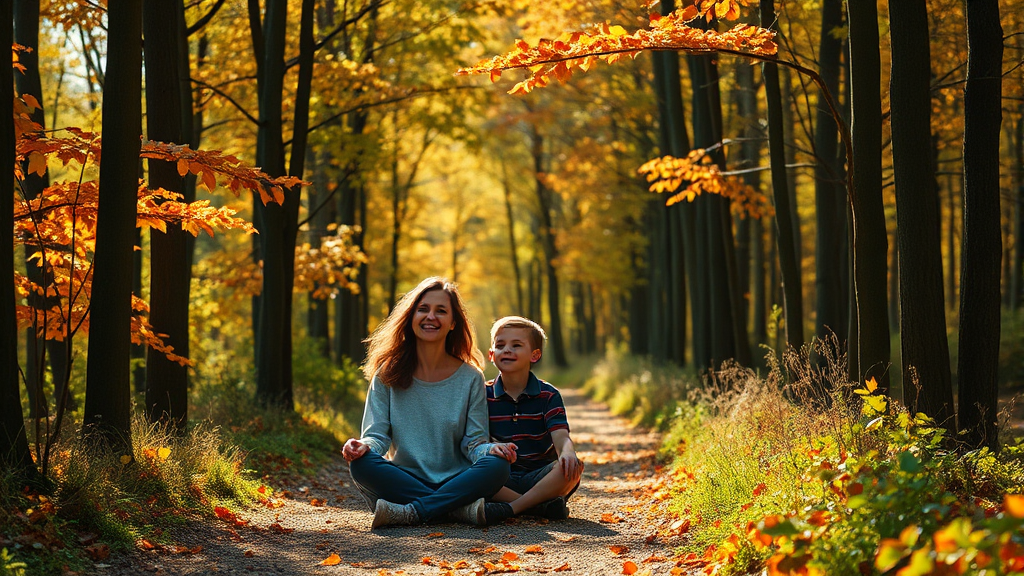 숲 체험 프로그램 (realistic 스타일)