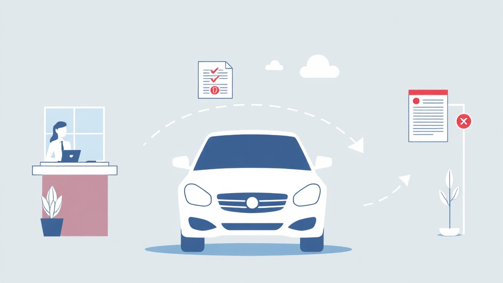 사고대차 서비스 이용 절차 및 문의 방법 (illustration 스타일)