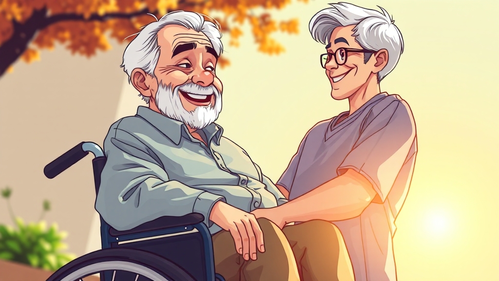 남자 요양보호사의 장점 (cartoon 스타일)