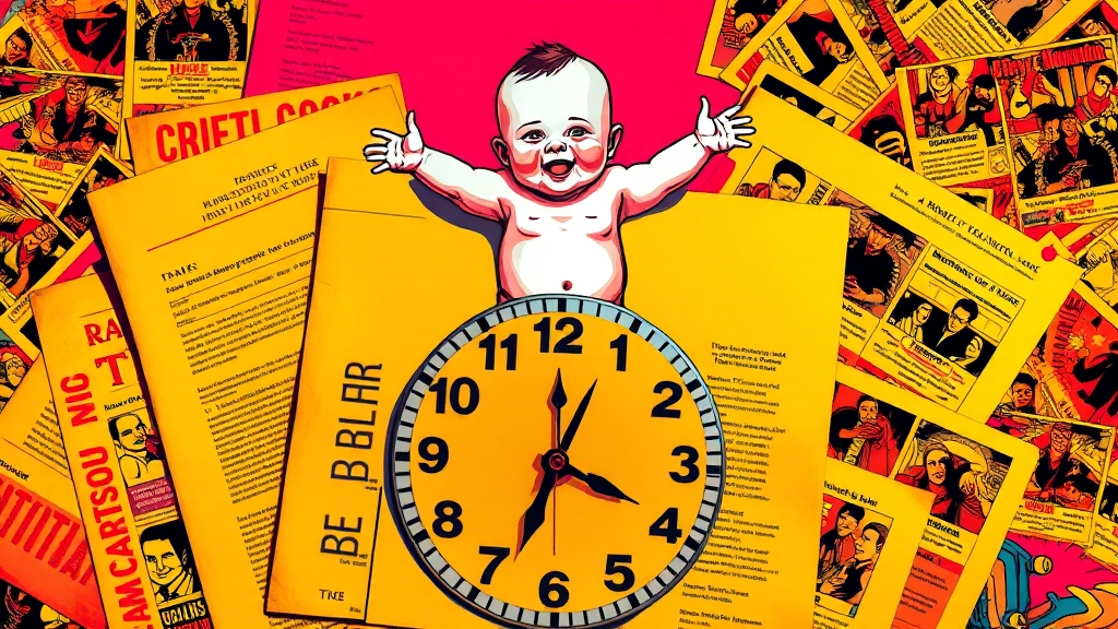 출생신고, 기한을 놓치면 어떻게 될까요? (popart 스타일)