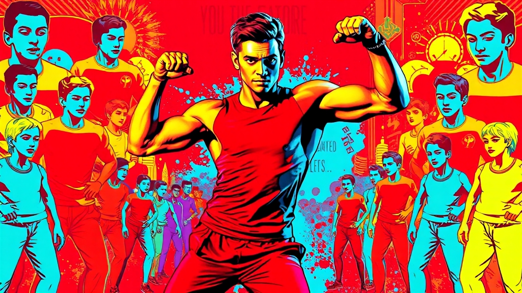 운동 능력 향상과 피로 회복 (popart 스타일)