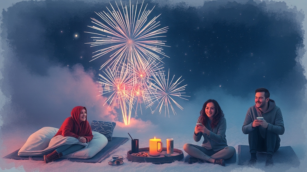 불꽃축제 관람 준비물 (watercolor 스타일)