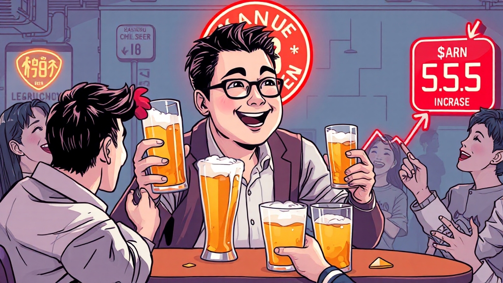 젠슨 황의 ‘치맥 회동’과 관련주 영향 (illustration 스타일)