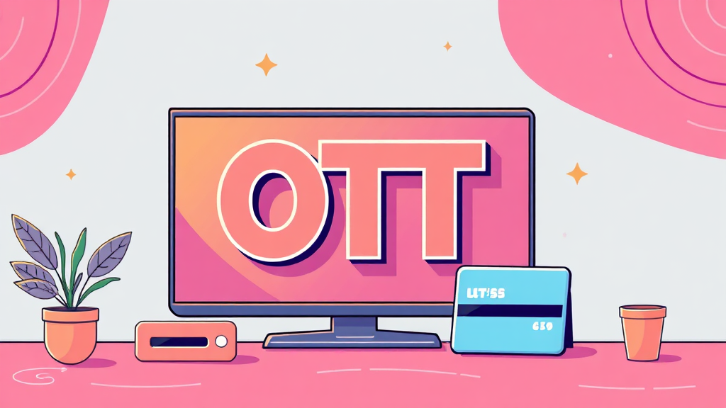 OTT 할인 카드 이용 시 주의사항 (illustration 스타일)