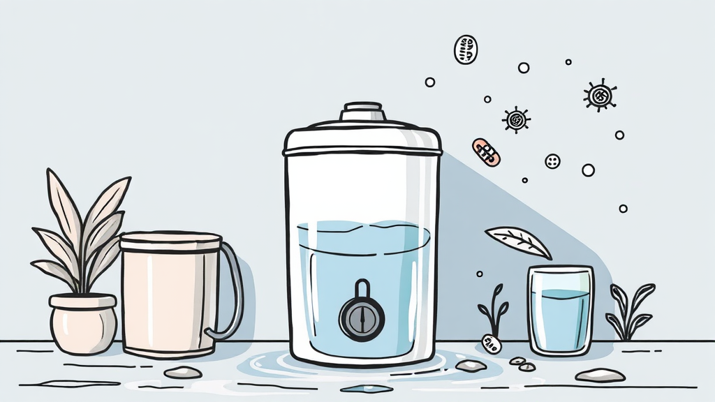 정수기, 왜 절약이 중요할까요? (illustration 스타일)