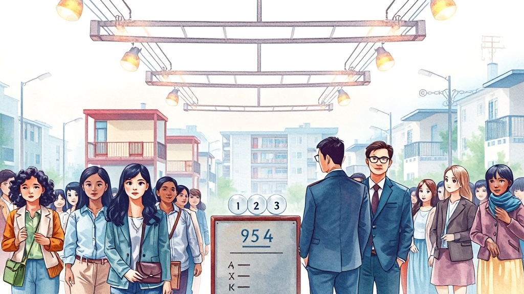 입주자 선정 기준 (watercolor 스타일)