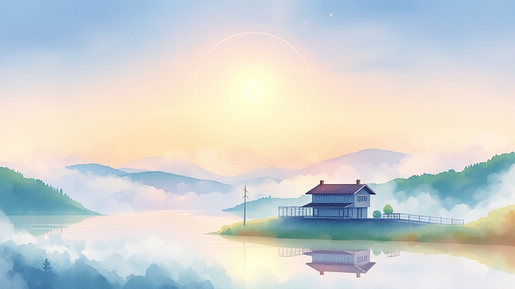 카톡 서비스 안정화 노력 (watercolor 스타일)