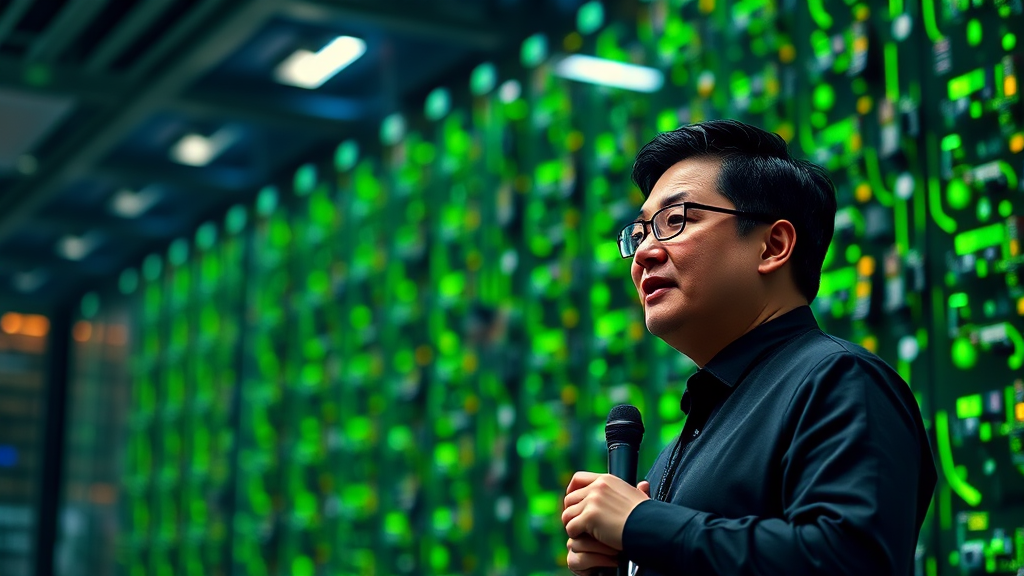 엔비디아 실적 발표: AI 시장의 바로미터 (realistic 스타일)