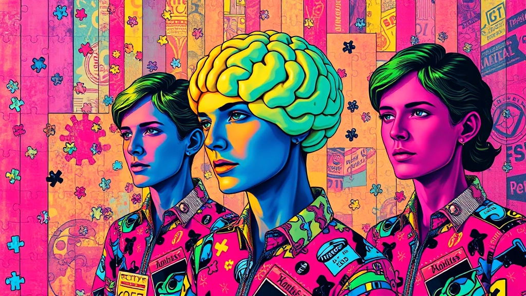 성인의 증상과 일상생활 (popart 스타일)