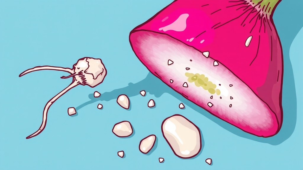 무 손질 및 절이기 (illustration 스타일)