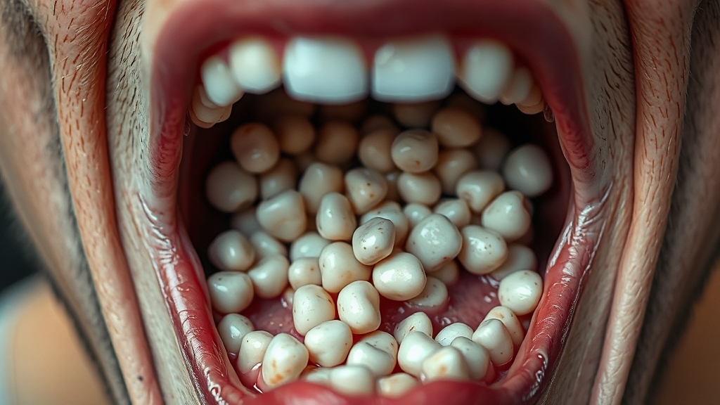 편도결석, 자가 진단해 보세요! (realistic 스타일)