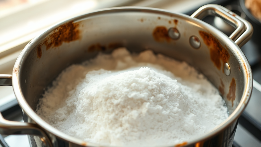 베이킹소다 활용 기본 세척 (realistic 스타일)