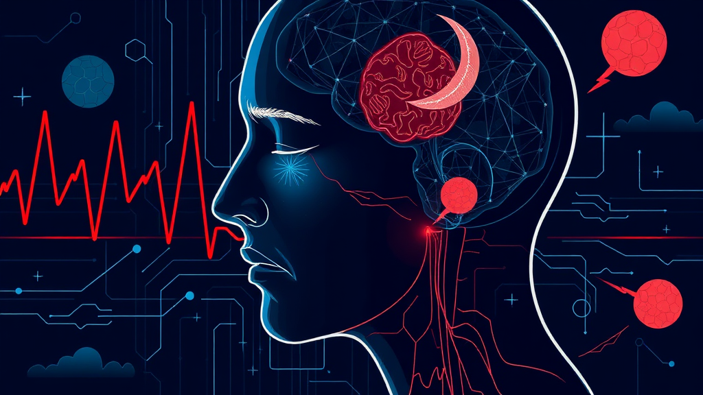 숨겨진 건강 위험 요인: 심방세동, 수면 무호흡, 치주염 (illustration 스타일)