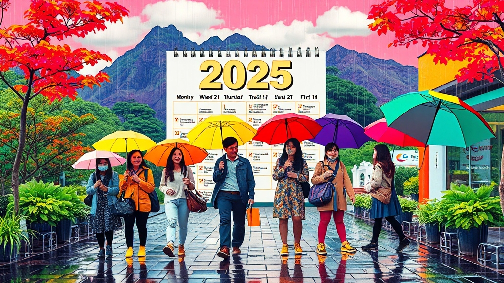 장마철 대비 (popart 스타일)