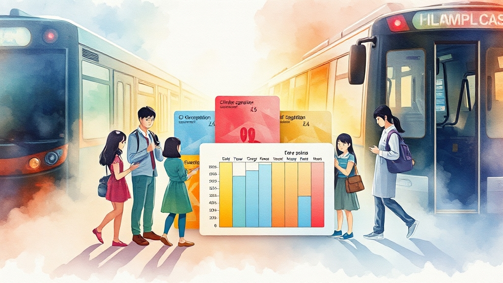 K-패스 vs 다른 교통카드 비교 (watercolor 스타일)