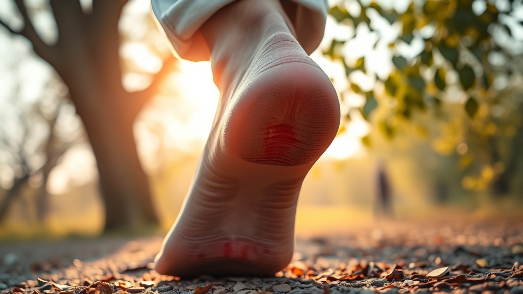 족저근막염 자가 진단 (realistic 스타일)