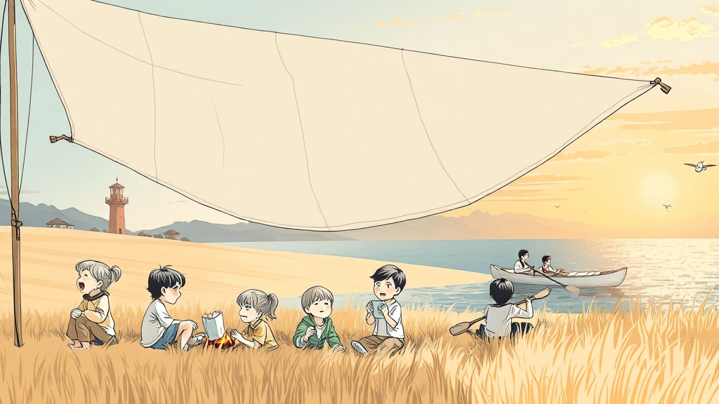 가족 캠핑, 타프존이 답일까? (illustration 스타일)