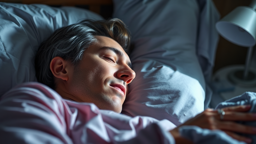 코막힘과 함께 찾아오는 수면 장애, 어떻게 대처할까? (realistic 스타일)