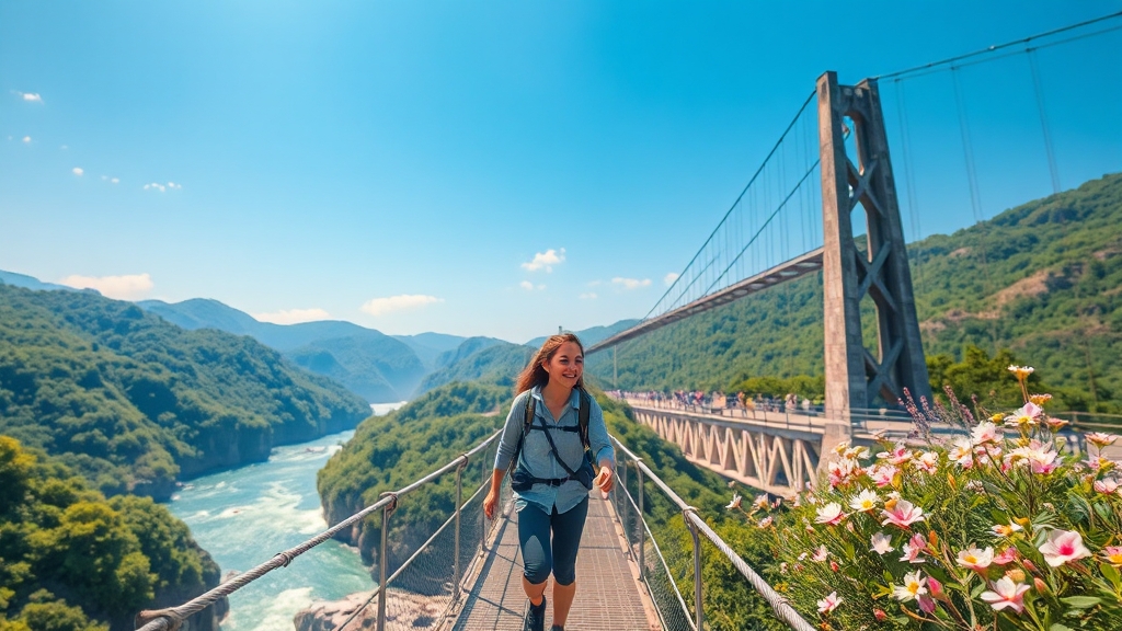 하화도 트레킹, 출렁다리 정보 (realistic 스타일)