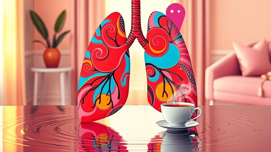 기관지염 완화를 위한 생활 습관 (popart 스타일)