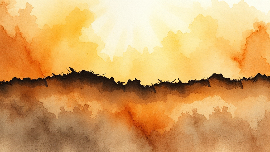 토(土): 안정과 조화 (watercolor 스타일)