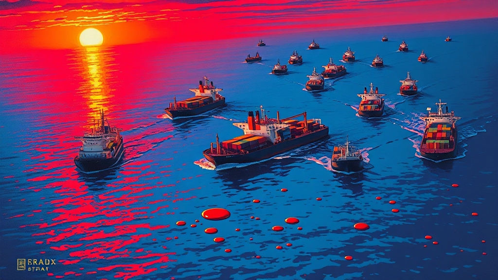 호르무즈 해협 중요성 (popart 스타일)