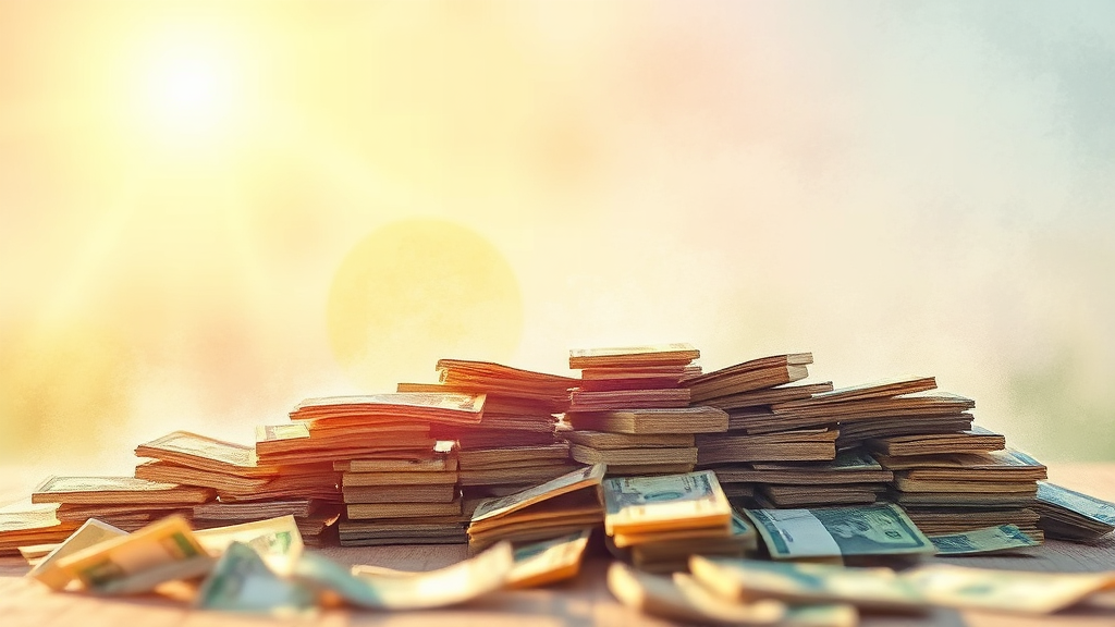 지원 금액, 가구원 수에 따라 (watercolor 스타일)