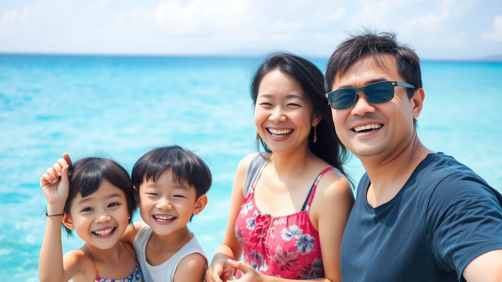 오키나와 경비 절약 (watercolor 스타일)