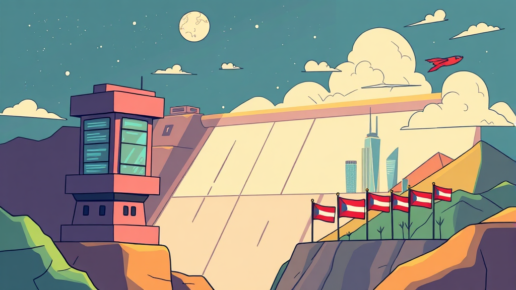 AI 패권 경쟁 심화 (cartoon 스타일)