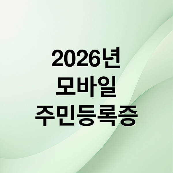 2026년
모바일
주민등록증 (2026 ‘모바일 주민등록증’ 발급 방법 및 실물 신분증 없이 비행기 타는 법)