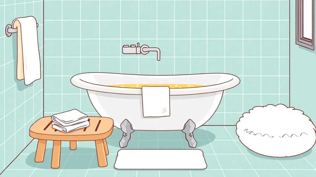 좌욕 용품 준비 (illustration 스타일)