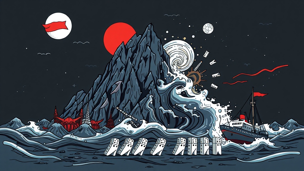 국제 사건, 자연재해와 불안정한 정세 (illustration 스타일)