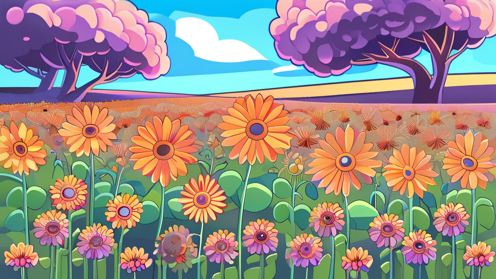 지칭개 채취 시기와 특징 (cartoon 스타일)