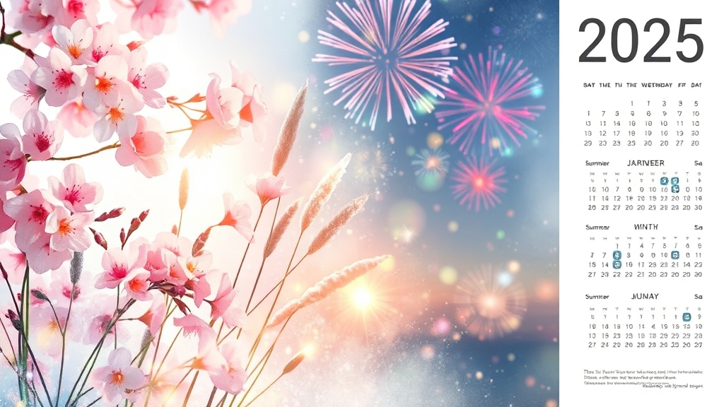 계절별 대표 축제 미리보기 (watercolor 스타일)