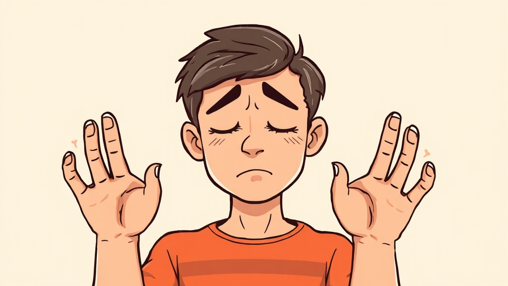 초기 증상 7가지 자가진단 (cartoon 스타일)