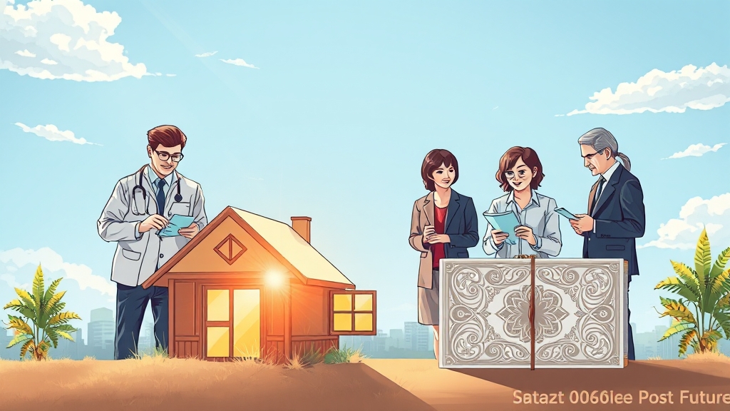 재정 안정 및 미래 준비 지원 (illustration 스타일)