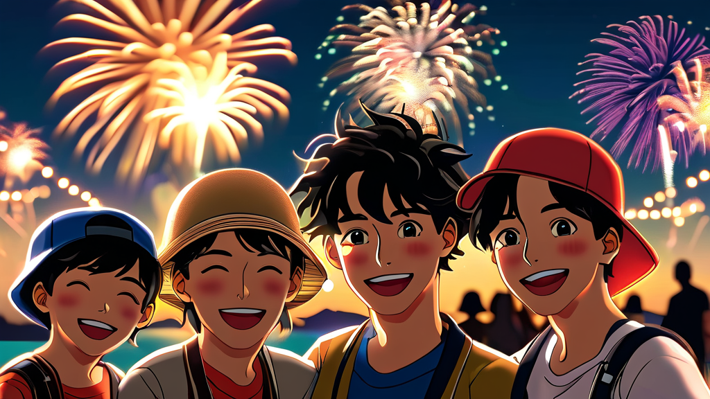 기장멸치축제, 잊지 못할 추억 만들기 (realistic 스타일)