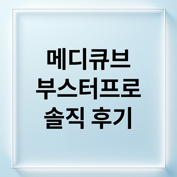 메디큐브
부스터프로
솔직 후기 (메디큐브 부스터프로 후기)
