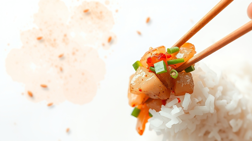 황태채 무침 만드는 과정 (watercolor 스타일)