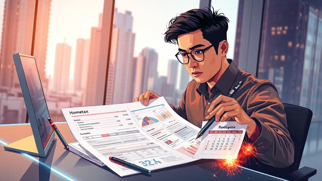 연말정산 간소화 자료 활용 팁 (illustration 스타일)