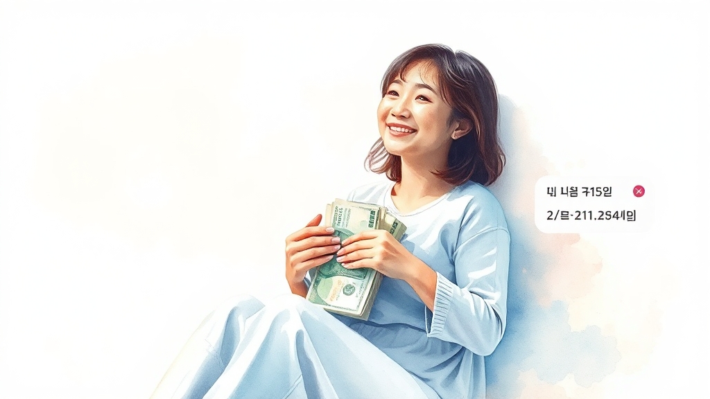 삼쩜삼 환급 신청, 이렇게 하세요! (watercolor 스타일)