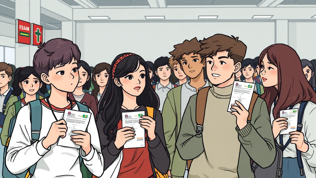 논술 전형 지원 자격 및 서류 (illustration 스타일)