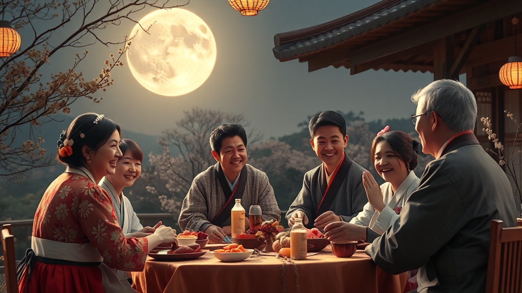 추석 인사말: 감사와 덕담 표현 (realistic 스타일)