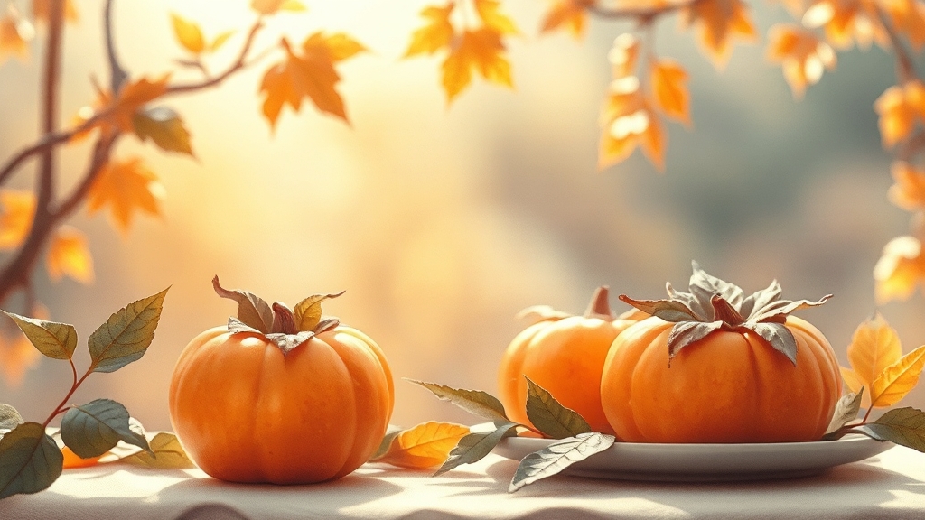 홍시 효능: 핵심 건강 정보 (watercolor 스타일)