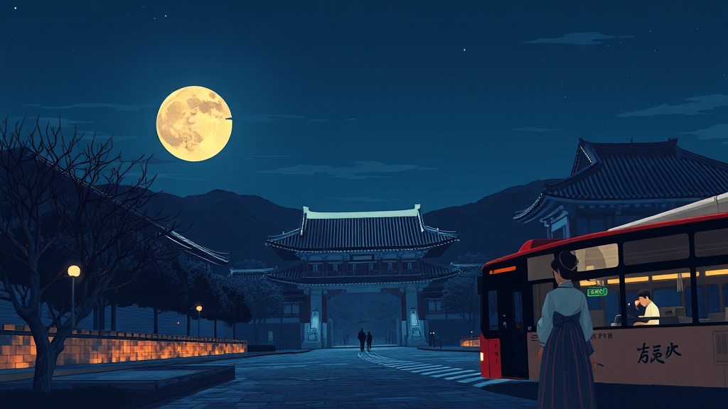 교통 정보 및 주차 안내 (illustration 스타일)